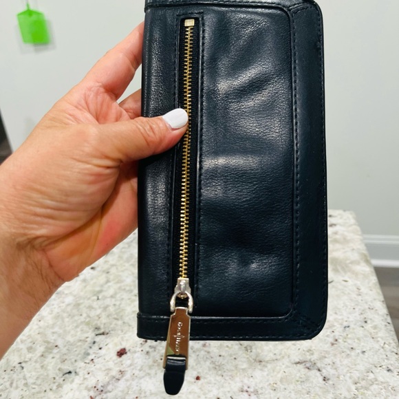 Cole Haan Black Leather check book wallet - Picture 3 of 8